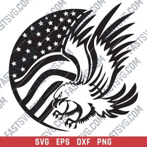 American Eagle Flag Design files - DXF SVG EPS AI CDR