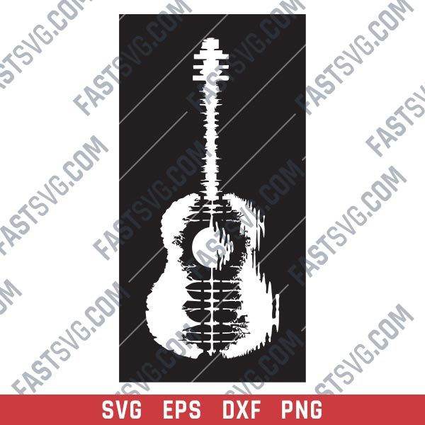 Guitar Art Vector design files - SVG DXF EPS AI CDR