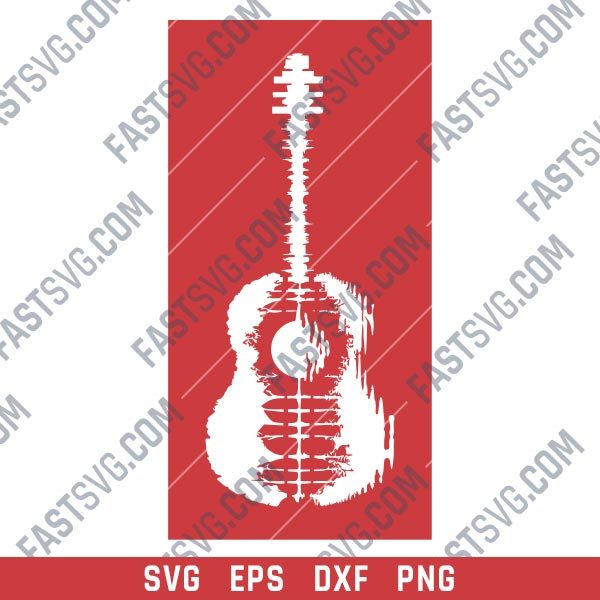 Guitar Art Vector design files - SVG DXF EPS AI CDR