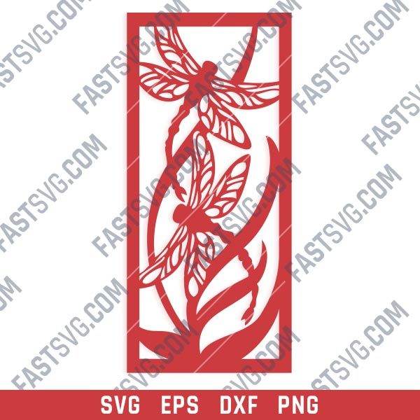 Dragonfly Wall Art Design files - SVG DXF EPS AI CDR