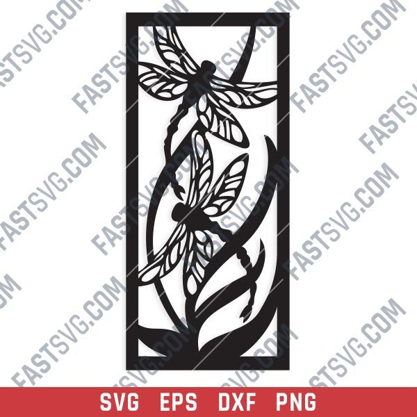 Dragonfly Wall Art Design files - SVG DXF EPS AI CDR
