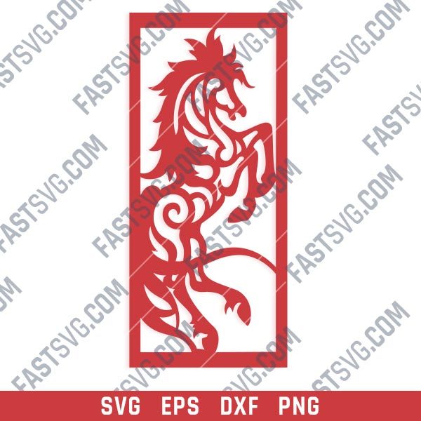 Horse Wall Art Design files - SVG DXF EPS AI CDR