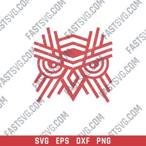 OWL Geometric Wall Art Design files - SVG DXF EPS AI CDR