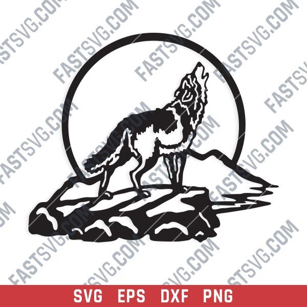 Wolf Art Vector Design file - SVG DXF EPS AI CDR