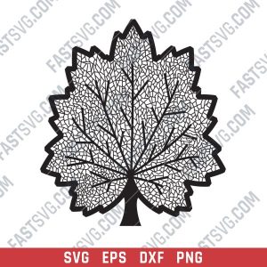 Maple leaf design files - DXF SVG EPS AI CDR