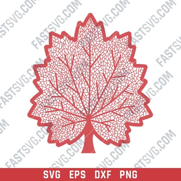 Maple leaf design files - DXF SVG EPS AI CDR