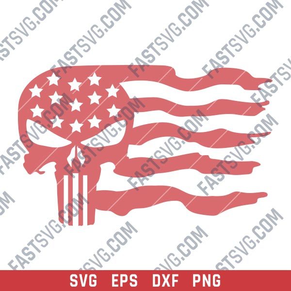 Patriotic USA Flag American Vector Design files - SVG DXF EPS PNG