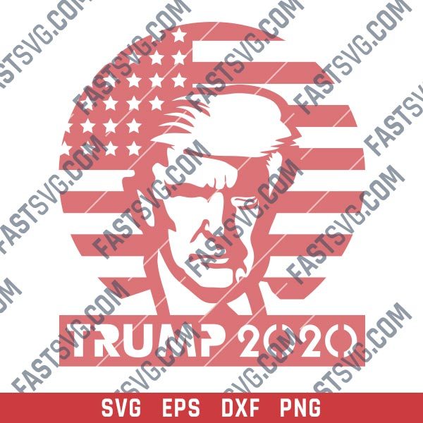 Donald Trump 2020, Keep America Great - SVG DXF EPS PNG