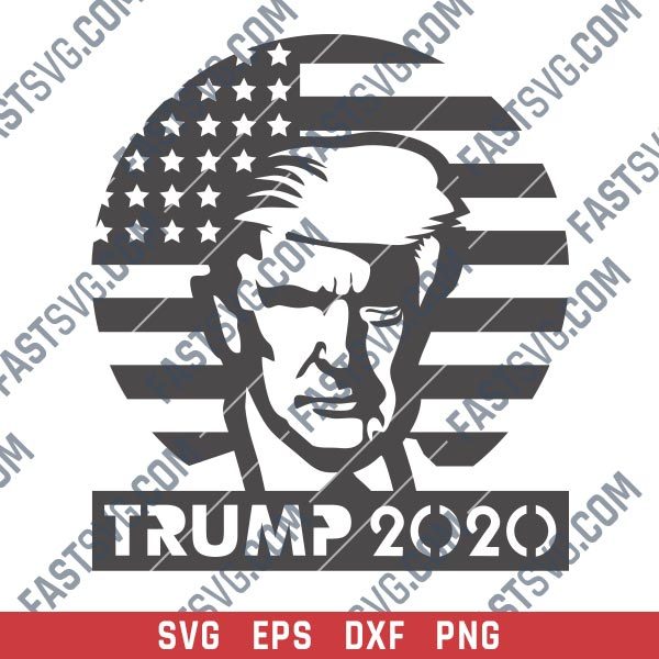 Donald Trump 2020, Keep America Great - SVG DXF EPS PNG