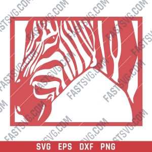 Zebra home decor vector design files - SVG DXF EPS PNG