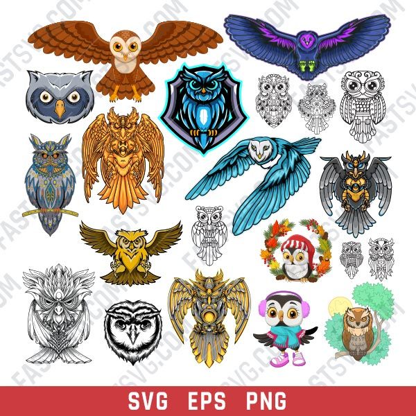 OWL set design files - SVG EPS PNG