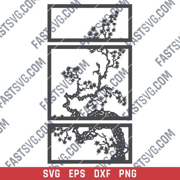 Tree wall decor design files - SVG DXF EPS PNG