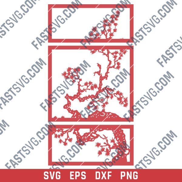 Tree wall decor design files - SVG DXF EPS PNG