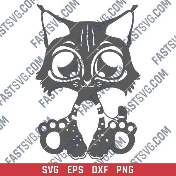 Cute cat design files – SVG DXF EPS PNG