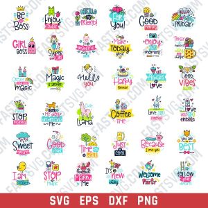 Funny creative cards design files - EPS PNG SVG DXF