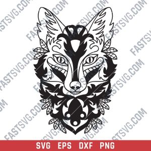 Ornament fox design files - SVG DXF EPS AI CDR