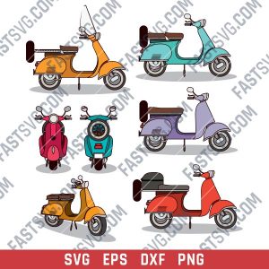 Scooter set design files - SVG DXF EPS PNG