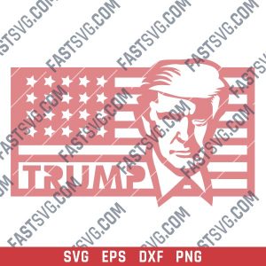Donald Trump - Make America Great Again - SVG DXF EPS PNG