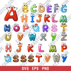 Alphabet Kids vector design files - SVG EPS PNG