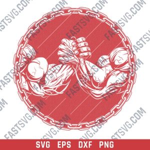 Arm Wrestling vector design files - DXF SVG EPS PNG