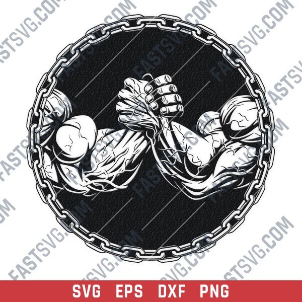 Arm Wrestling vector design files - DXF SVG EPS PNG