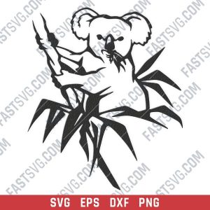 Koala vector design files - SVG DXF EPS PNG