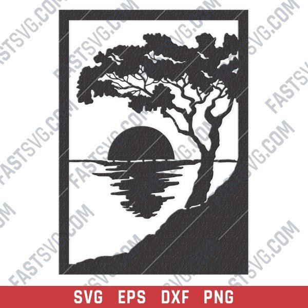 Sea light ocean wall decor design files - SVG DXF EPS PNG