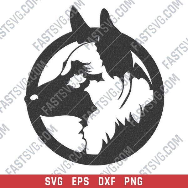 Dog german shepherd vector design files - SVG DXF EPS PNG