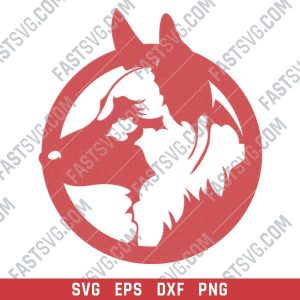 Dog german shepherd vector design files - SVG DXF EPS PNG