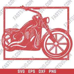 Harley davidson bike vector design files - SVG DXF EPS PNG