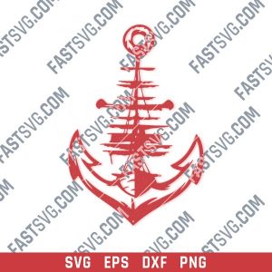 Anchor vector design files - SVG DXF EPS PNG