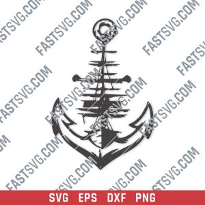 Anchor vector design files - SVG DXF EPS PNG