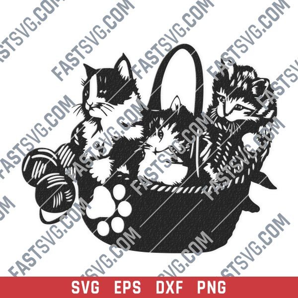 Cats vector design files - SVG DXF EPS PNG