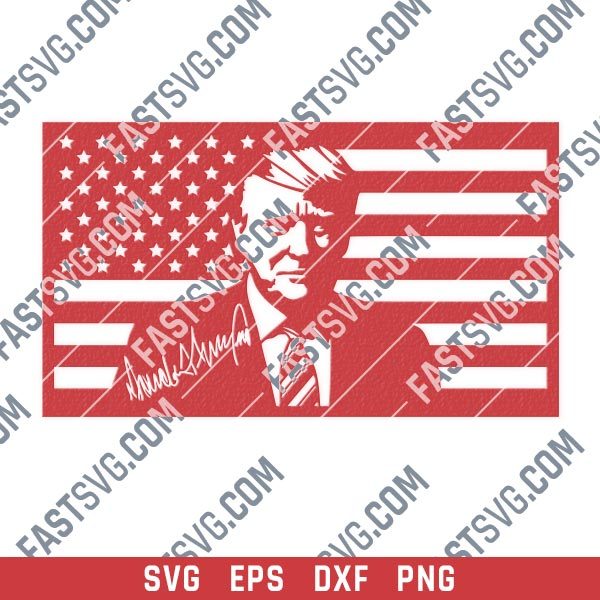 Signature TRUMP vector files - SVG DXF EPS PNG