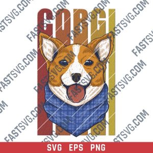 Corgi dog vector design