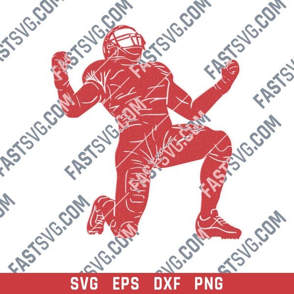 Football player vector design files – DXF SVG EPS AI CDR