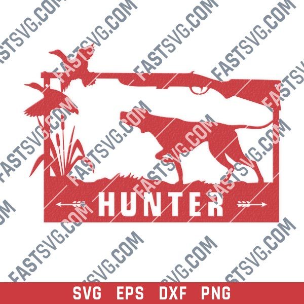 Hunter vector design files - SVG DXF EPS PNG