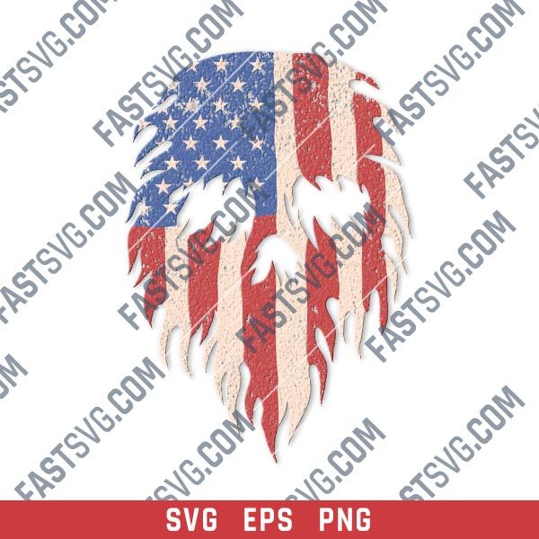 Skull made of usa flag