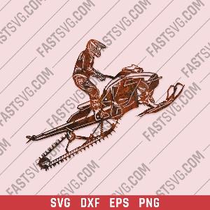 Snowmobile vector design files - DXF SVG EPS AI CDR