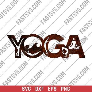 YOGA wall decor vector design files
