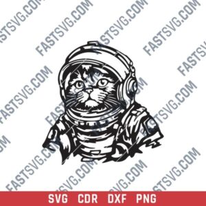 Astronaut Cat DXF File