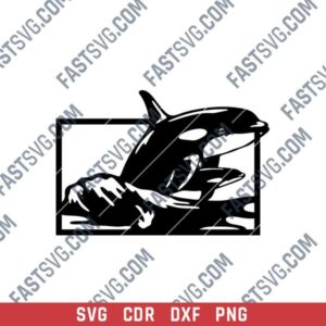 Whale Wall Decor DXF Files