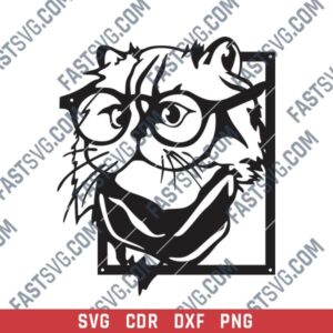 Cat with Scarf DXF File