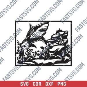 Shark Wall Decor DXF Files