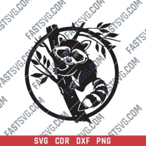 Raccoon Wall Decor DXF Files